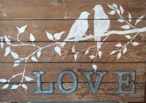 home decor birds wooden plaque